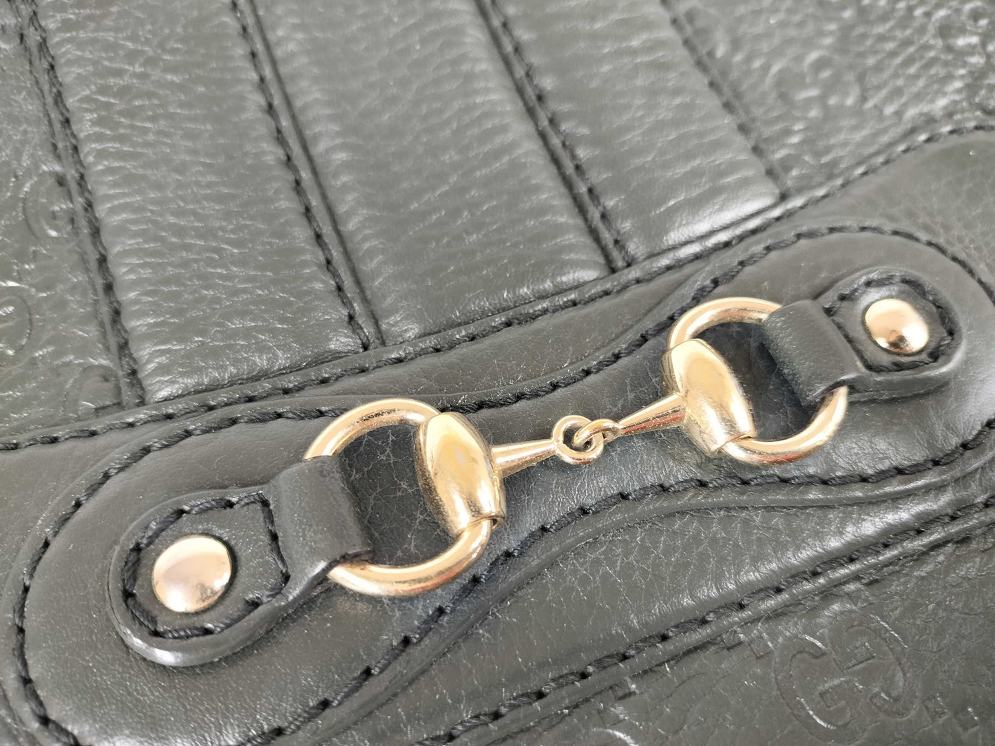 GUCCI Guccissima Horsebit Shima Handbag