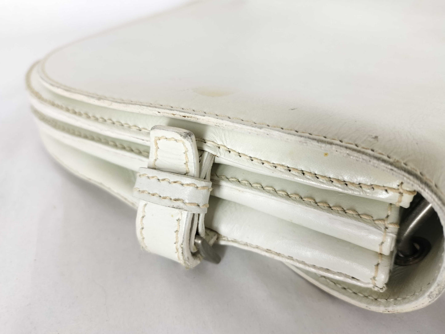 PRADA Triangle Plate Leather Shoulder Bag