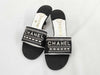 CHANEL Two-tone Logo Sandals, Size 35, Mules