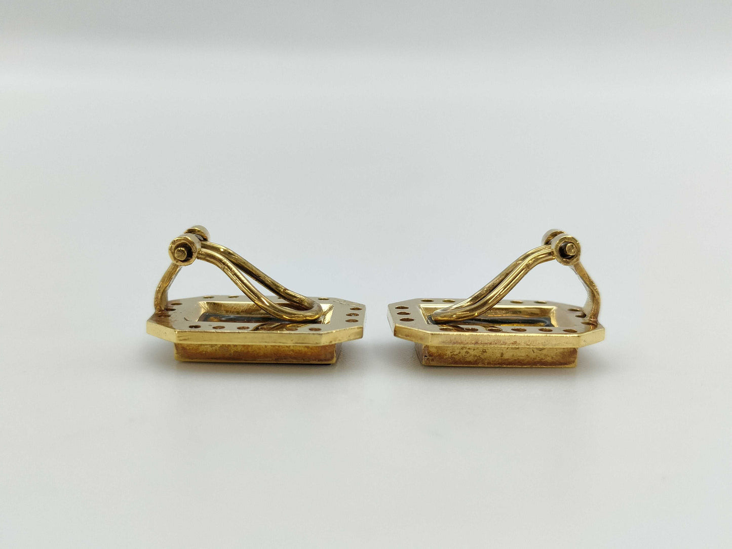 Colored Stone D0.28/0.32ct K18 7.4g Earrings