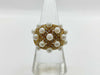 Pearl Diameter: Approx. 3.5-4.2mm, D0.50ct, 18K Gold, 10.6g, Ring