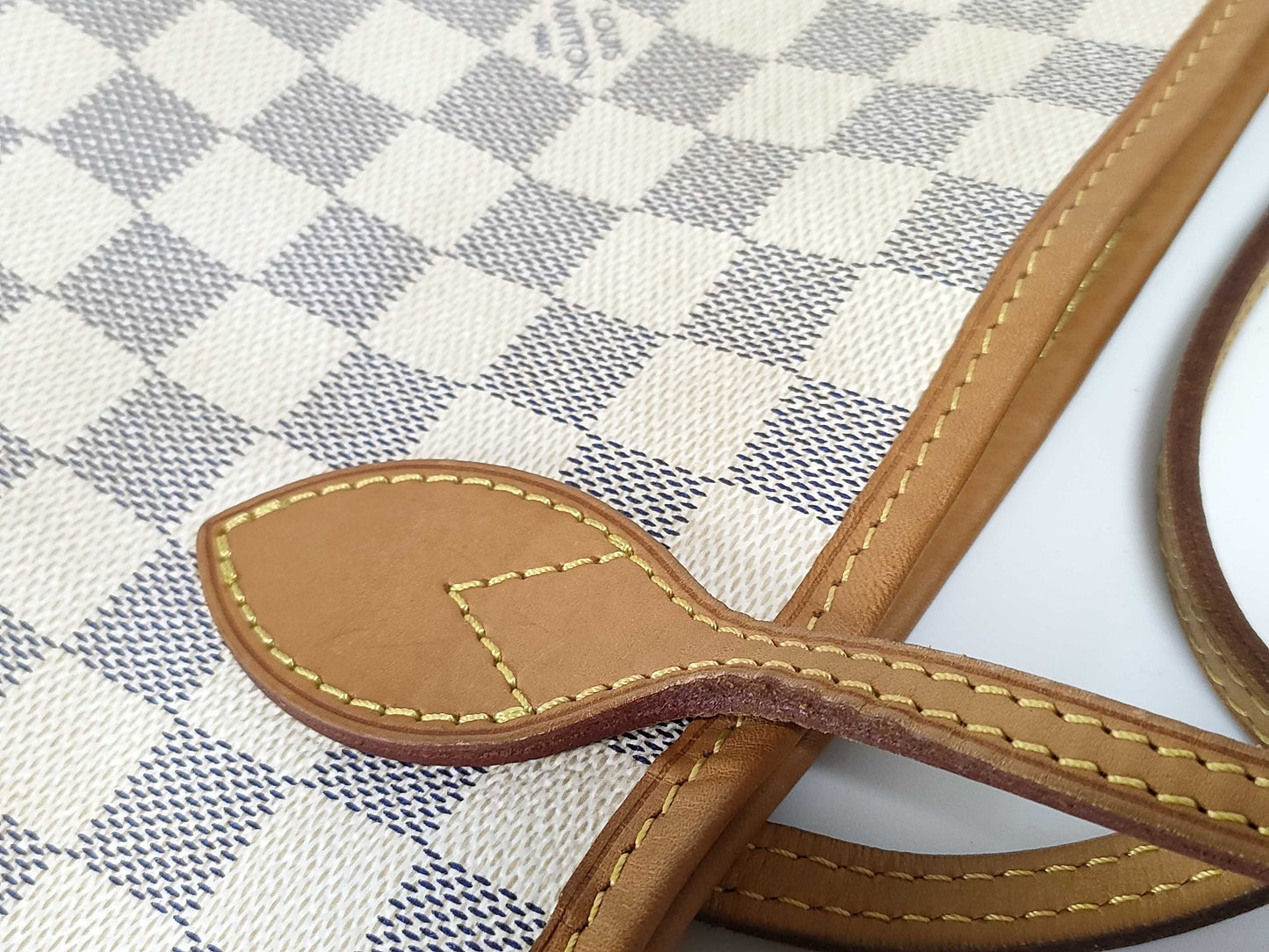 LOUIS VUITTON RFID Unverifiable SA4101 Damier Azur LOUIS VUITTON Neverfull Tote Bag