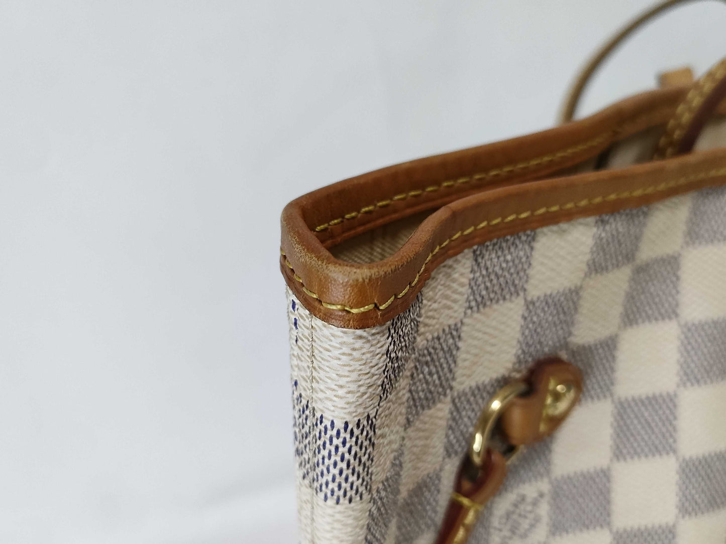 LOUIS VUITTON RFID Unverifiable SA4101 Damier Azur LOUIS VUITTON Neverfull Tote Bag