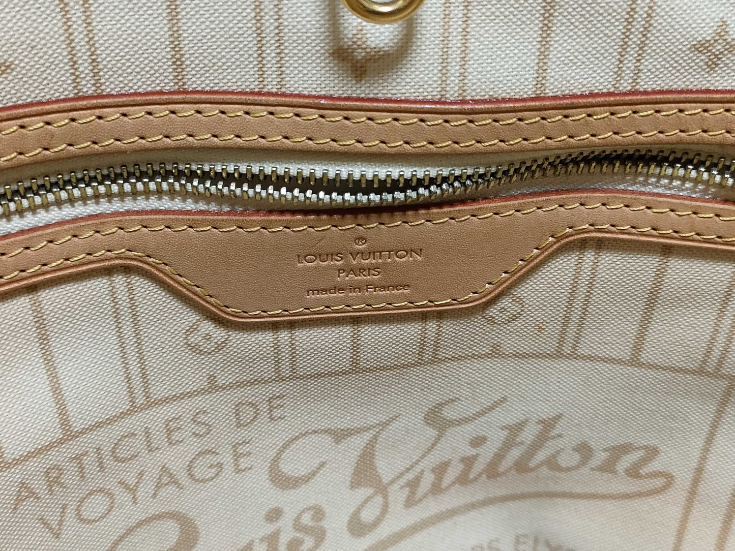 LOUIS VUITTON RFID Unverifiable SA4101 Damier Azur LOUIS VUITTON Neverfull Tote Bag