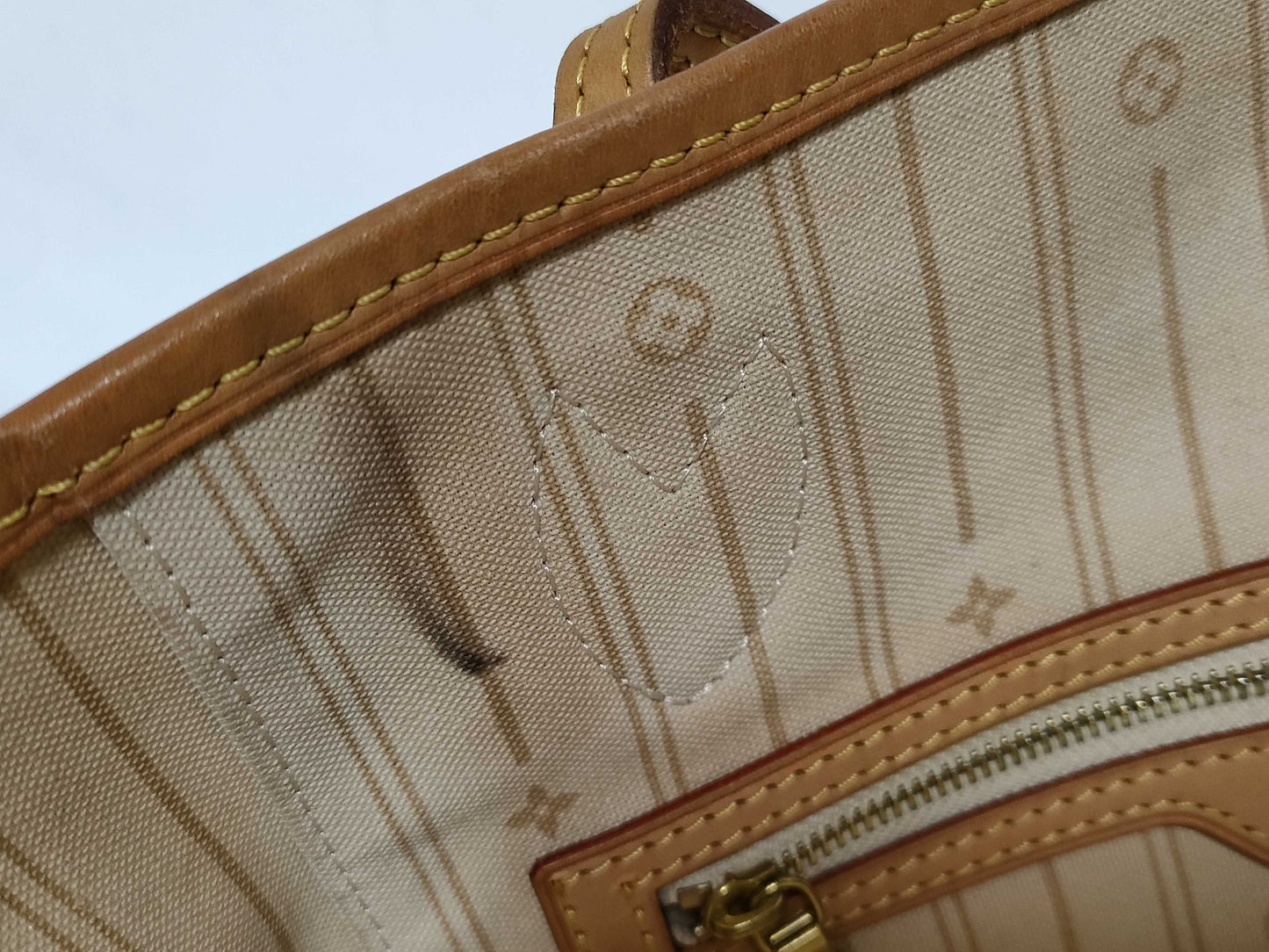 LOUIS VUITTON RFID Unverifiable SA4101 Damier Azur LOUIS VUITTON Neverfull Tote Bag