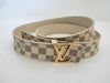 LOUIS VUITTON Unconfirmed Damier Azur Centurion with LV Initials, Damier Azur M9268 Belt