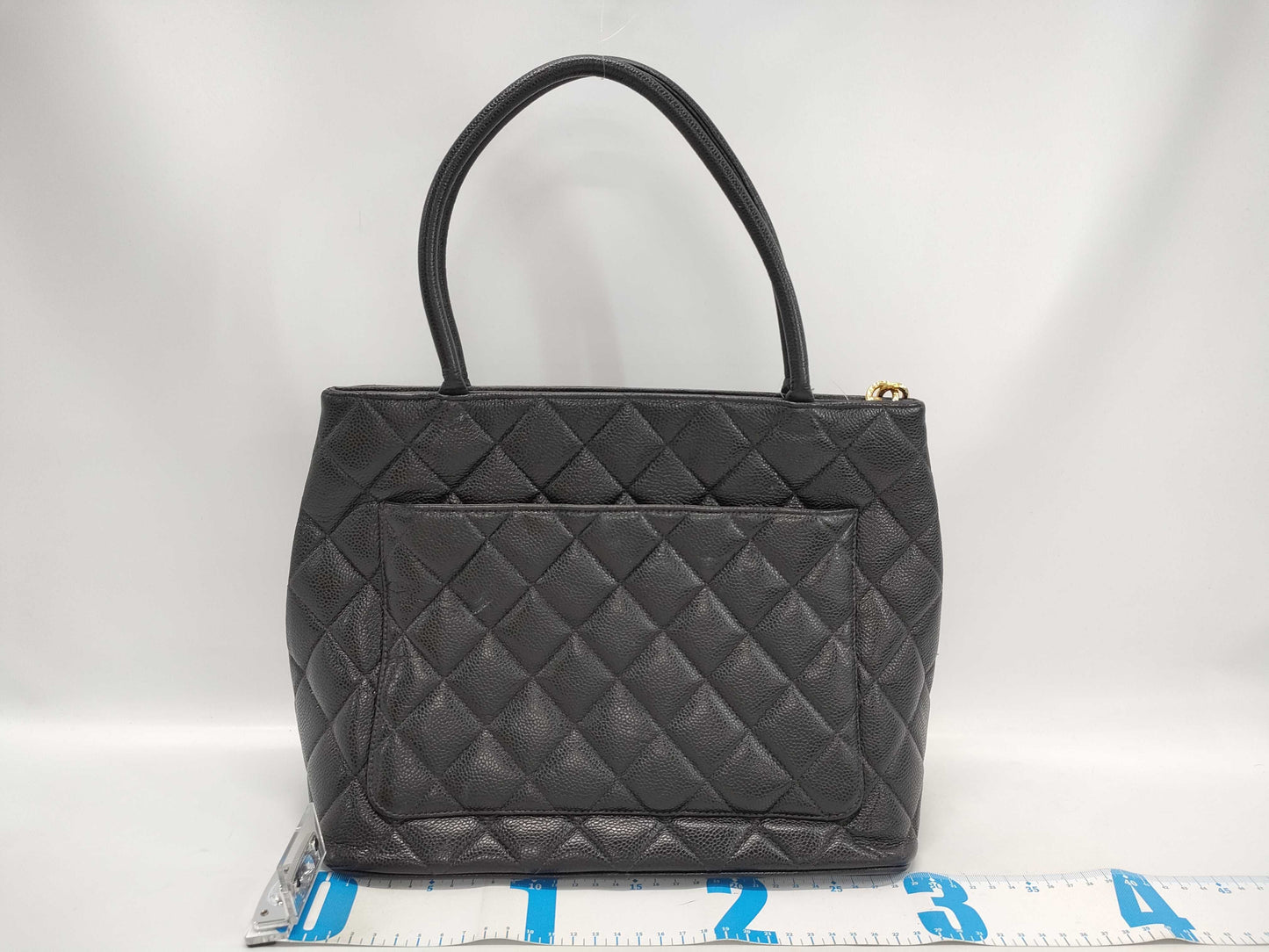 CHANEL Caviar Skin Reissue Tote Bag, Black, with Sticker and Card