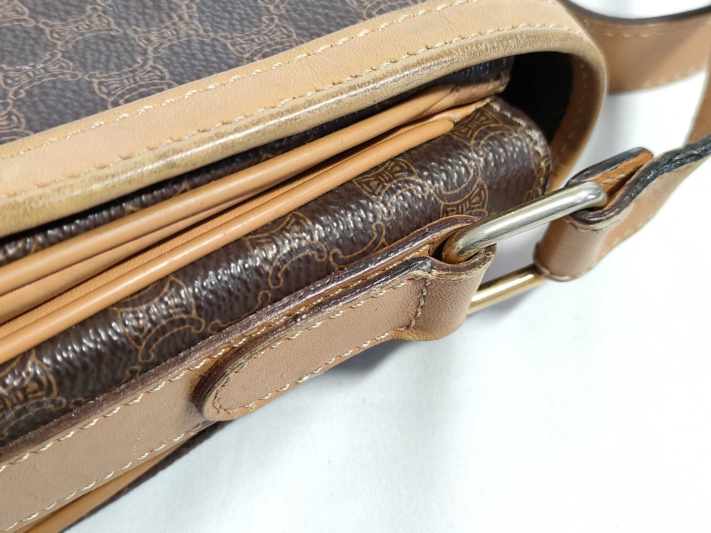 CELINE Macadam Shoulder Bag with Hardware