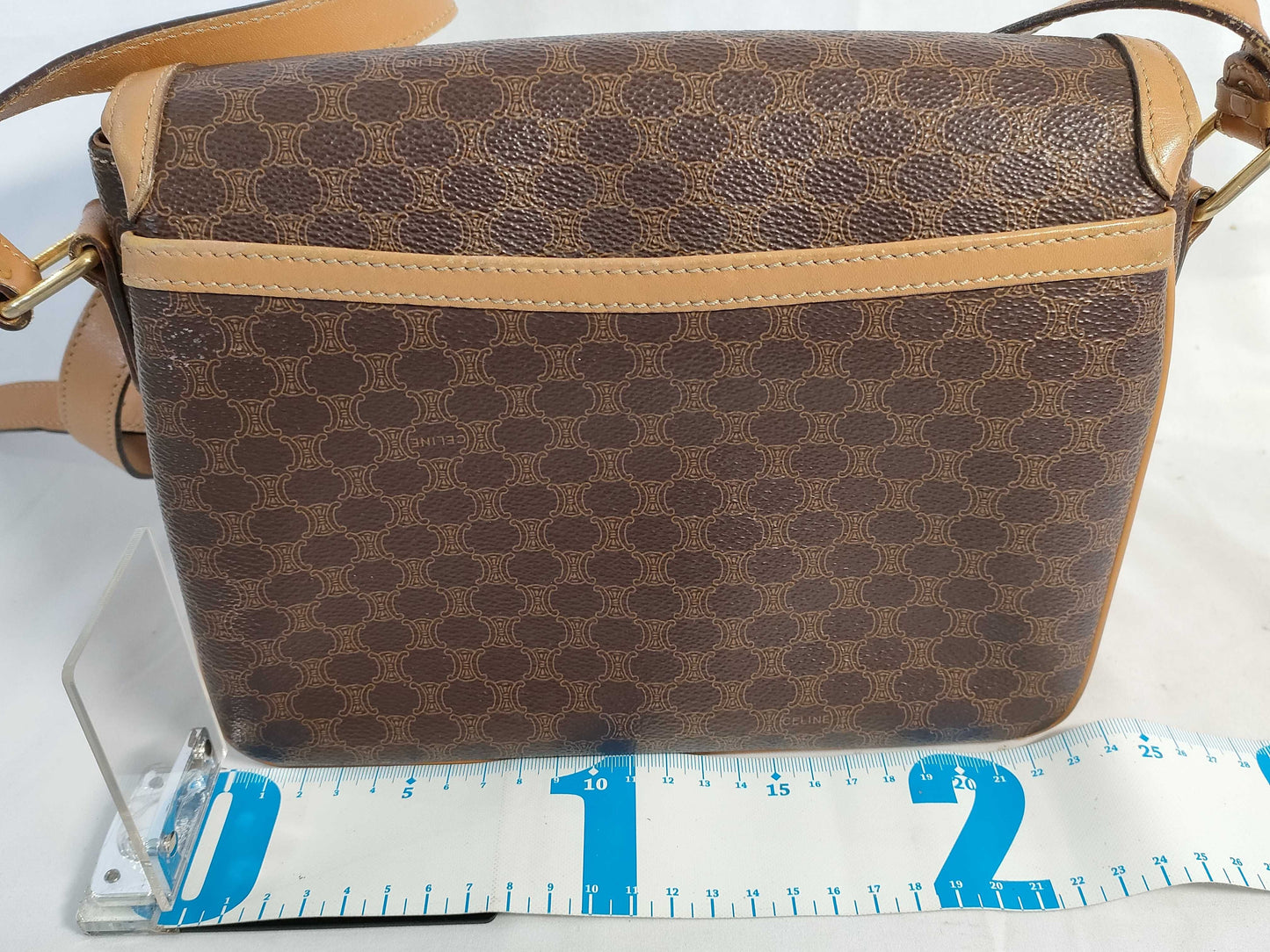CELINE Macadam Shoulder Bag with Hardware