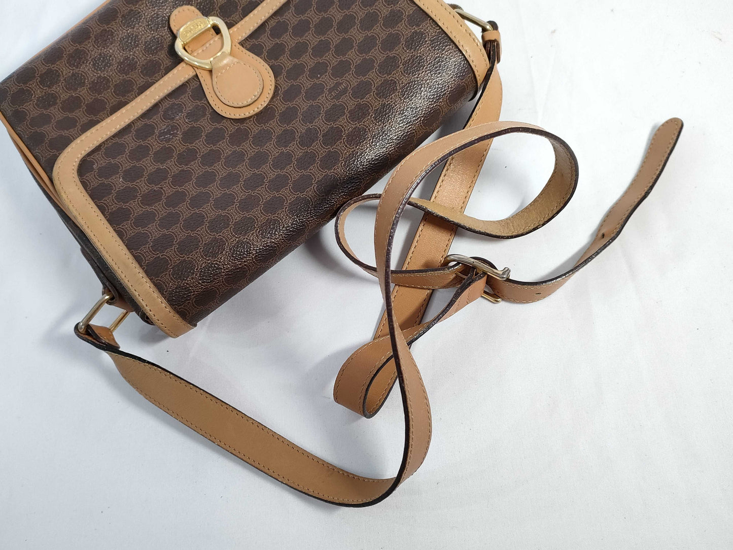 CELINE Macadam Shoulder Bag with Hardware