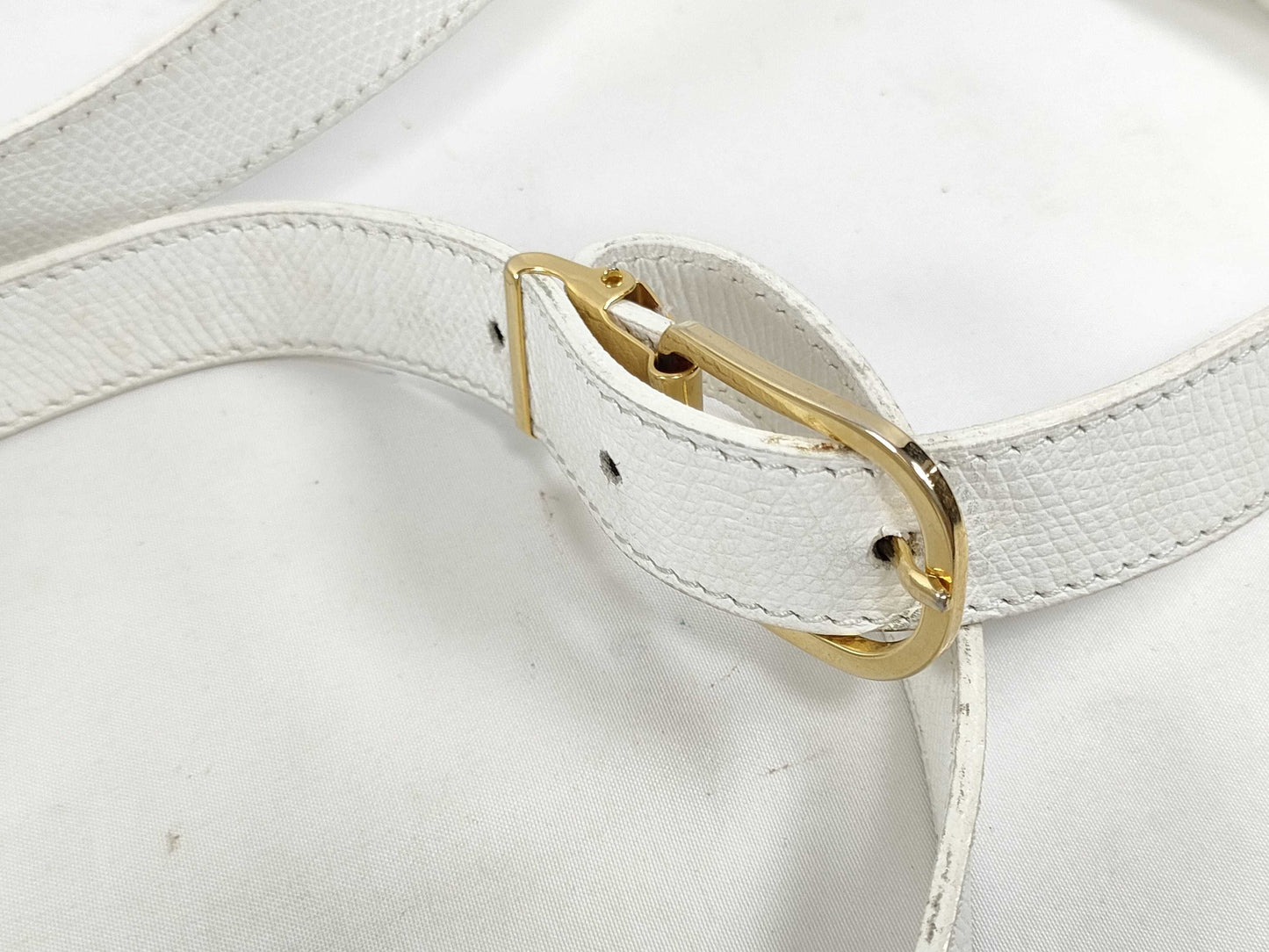 Dior PVC Old Shoulder Bag White