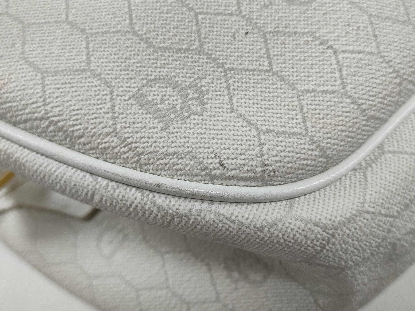 Dior PVC Old Shoulder Bag White