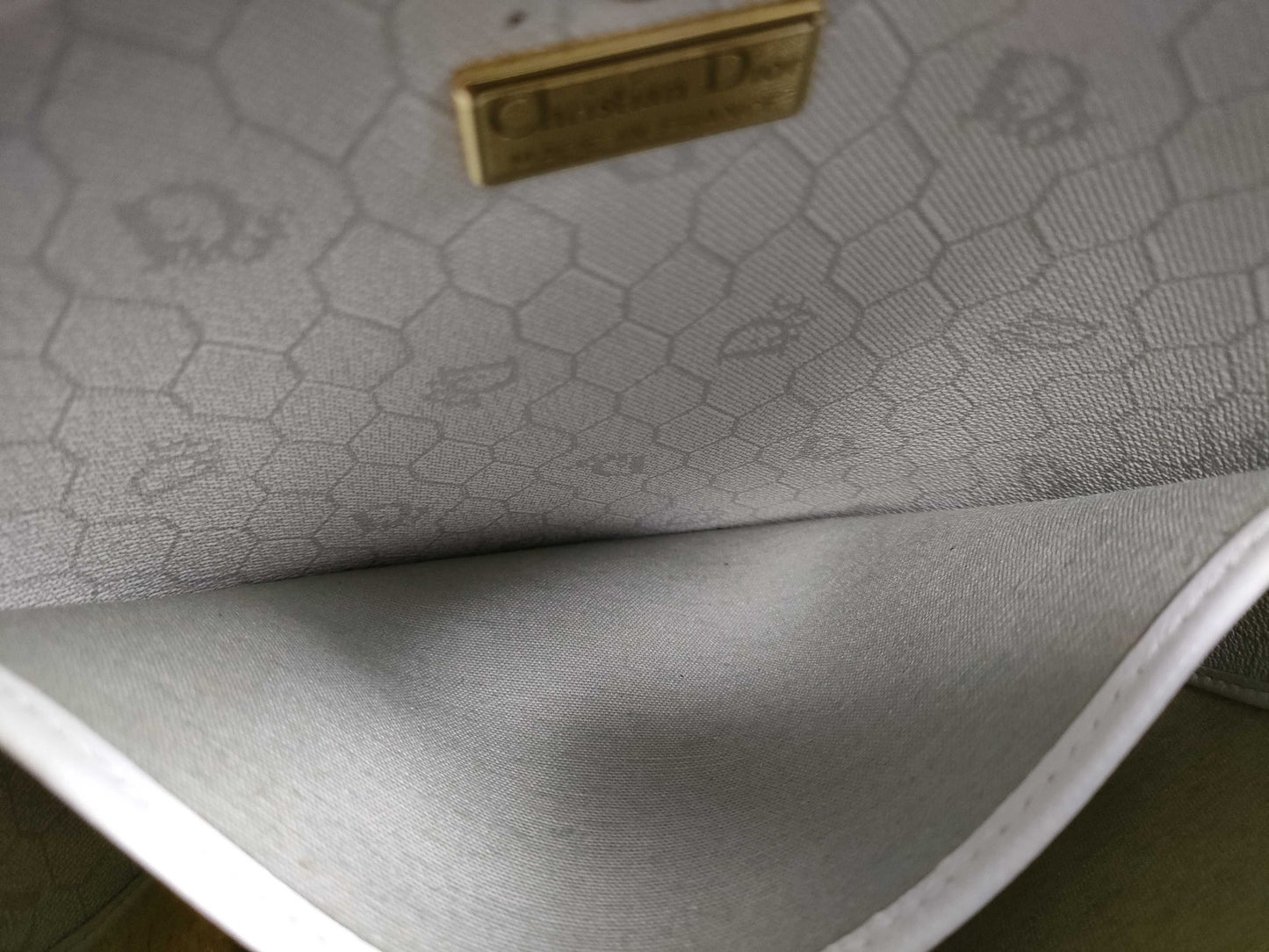 Dior PVC Old Shoulder Bag White