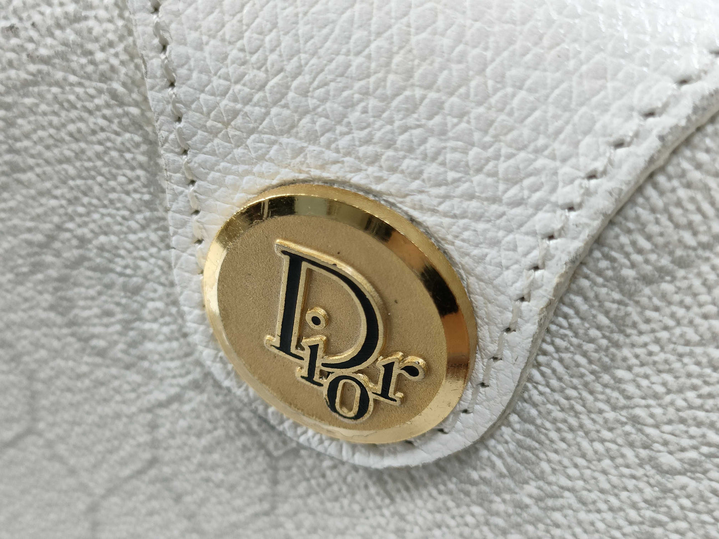 Dior PVC Old Shoulder Bag White