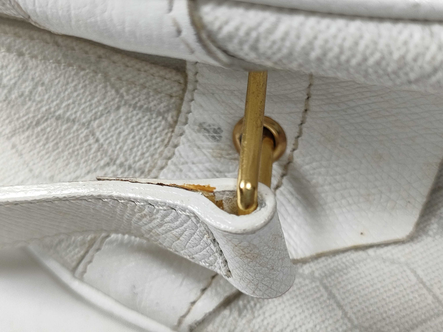 Dior PVC Old Shoulder Bag White