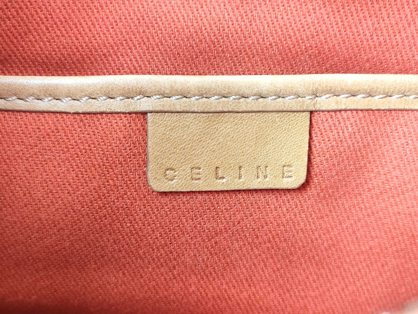 CELINE C Macadam Half Moon Shoulder Bag Handbag