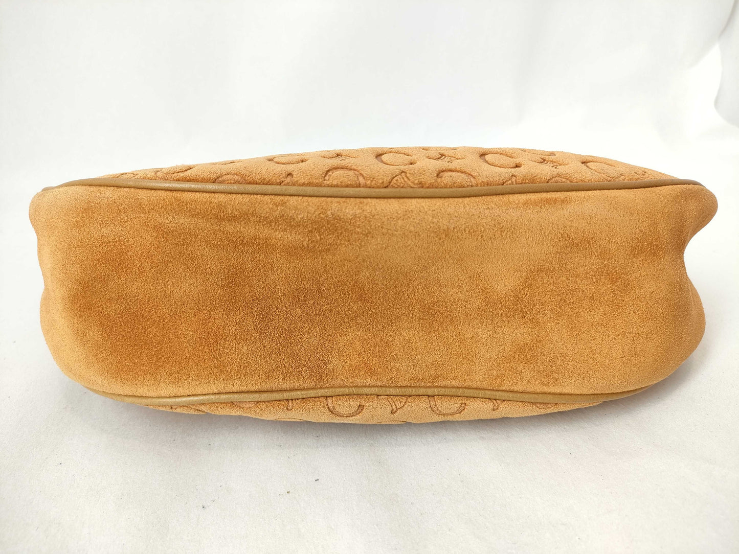 CELINE C Macadam Half Moon Shoulder Bag Handbag