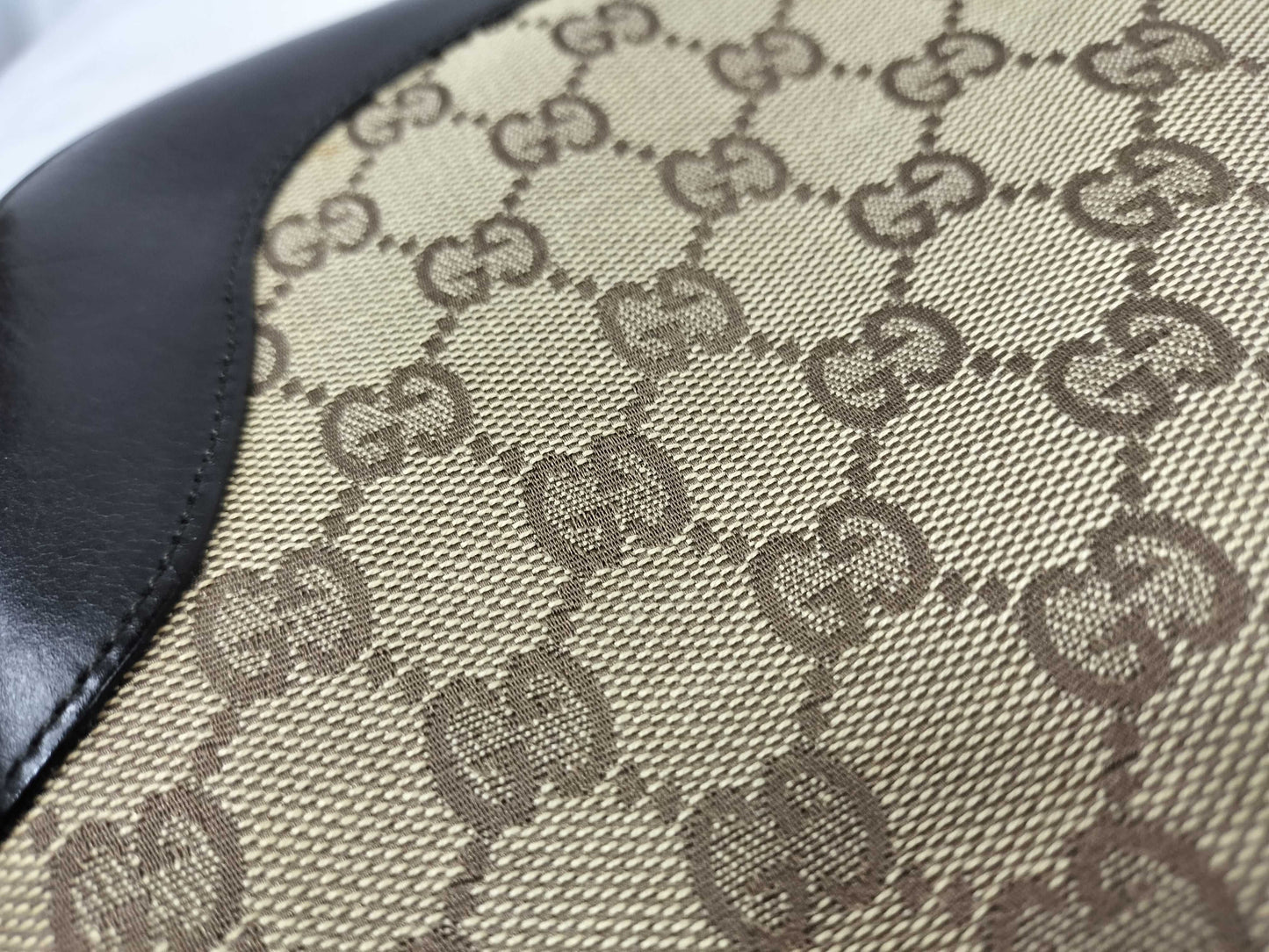 GUCCI Jackie Gucci GG Canvas Sherry Line Jackie Shoulder Bag