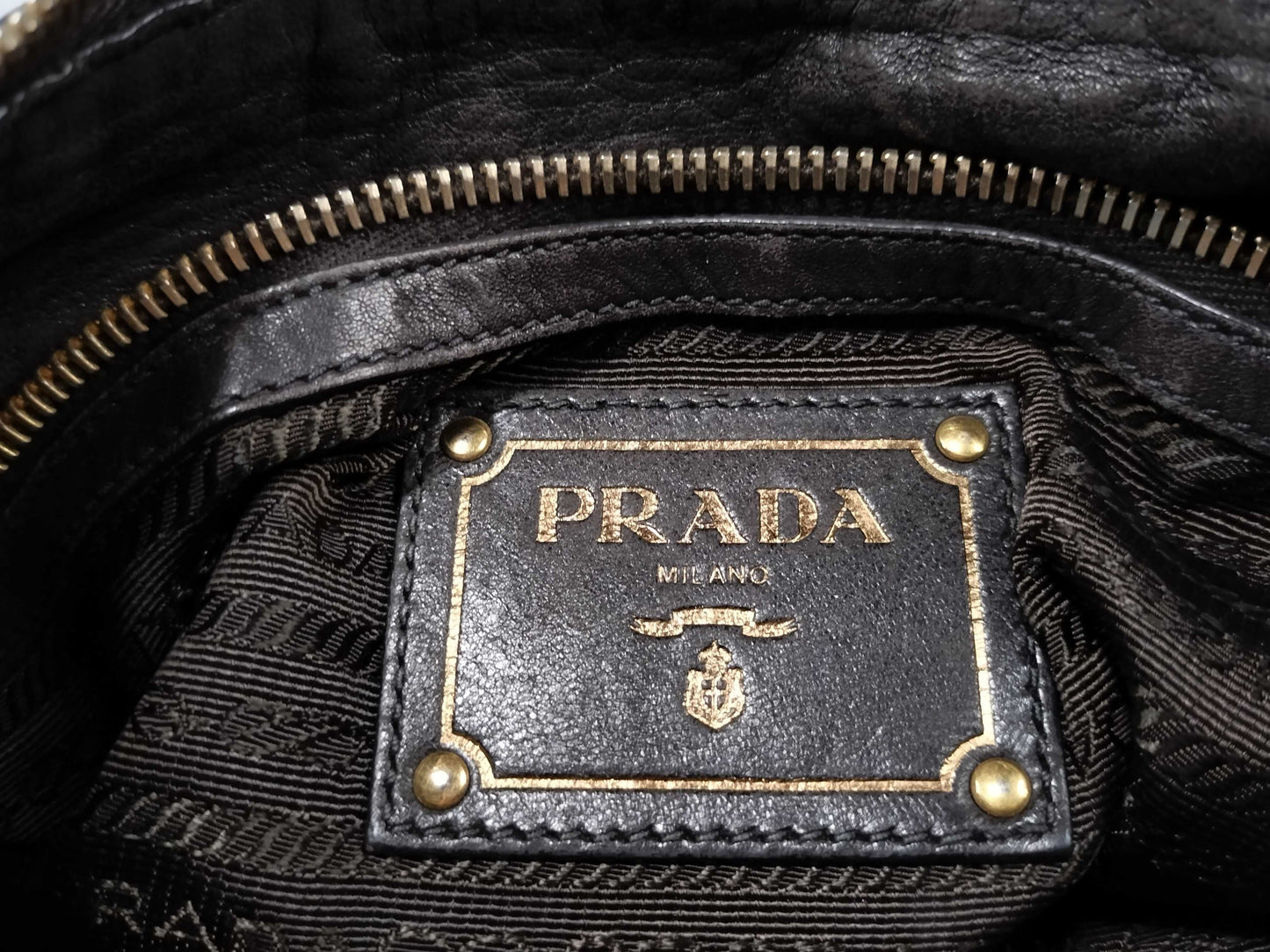 PRADA Nylon Prada Logo Jacquard 2-Way Shoulder Bag