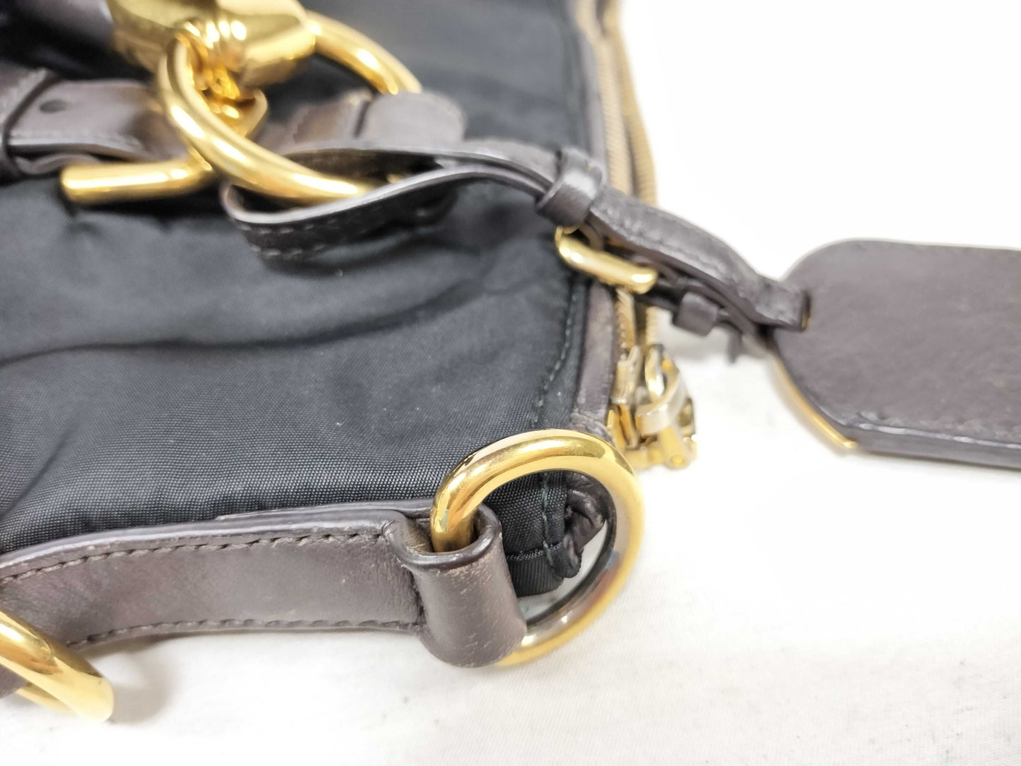 PRADA Nylon Prada Logo Jacquard 2-Way Shoulder Bag