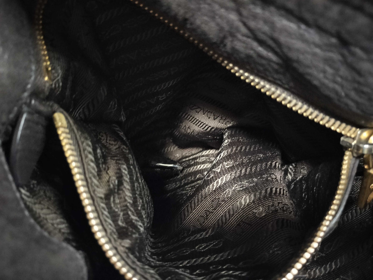 PRADA Nylon Prada Logo Jacquard 2-Way Shoulder Bag