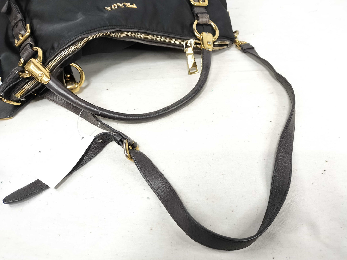 PRADA Nylon Prada Logo Jacquard 2-Way Shoulder Bag