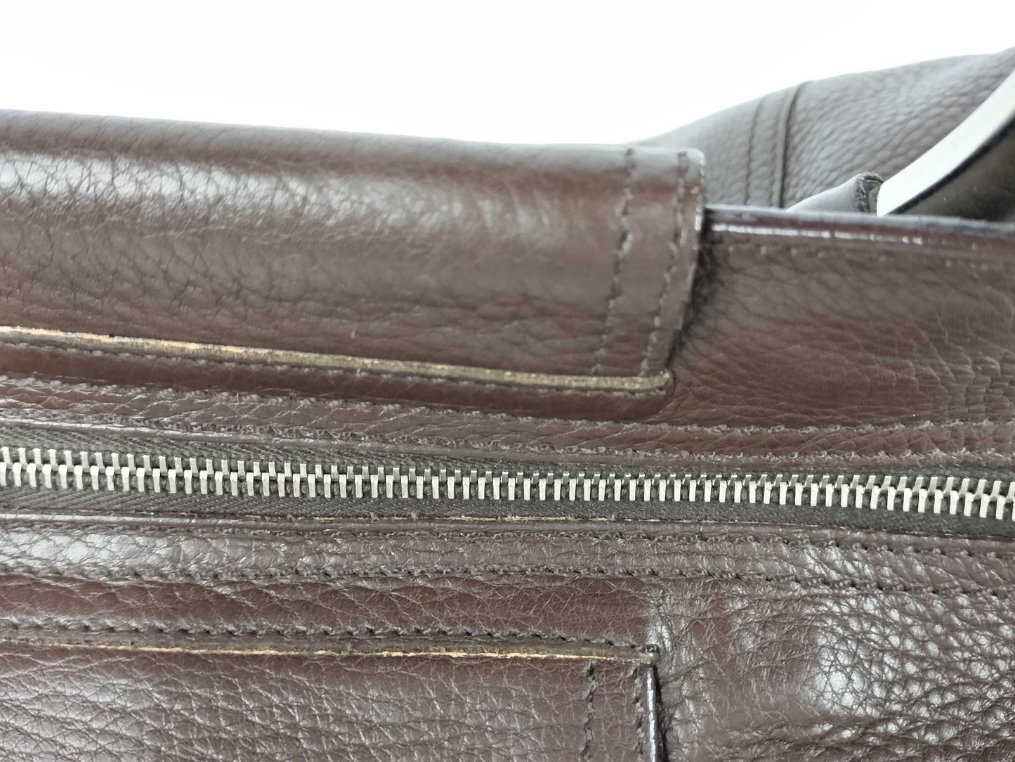 PRADA Prada Metal Handle Hula Hoop Handbag All Leather Shoulder Bag