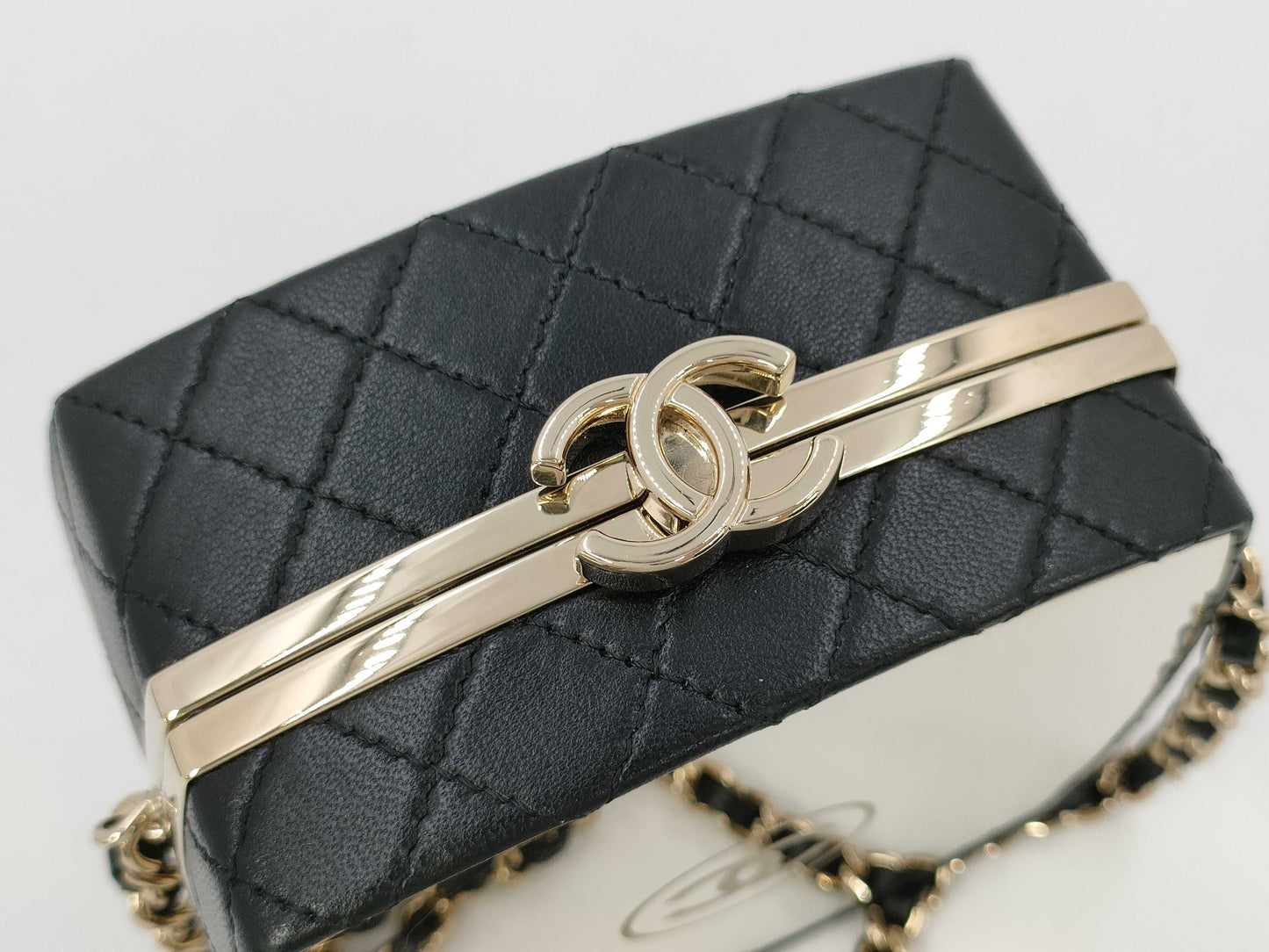 CHANEL Mirror Box Shoulder Bag with Gold Hardware, No. 31