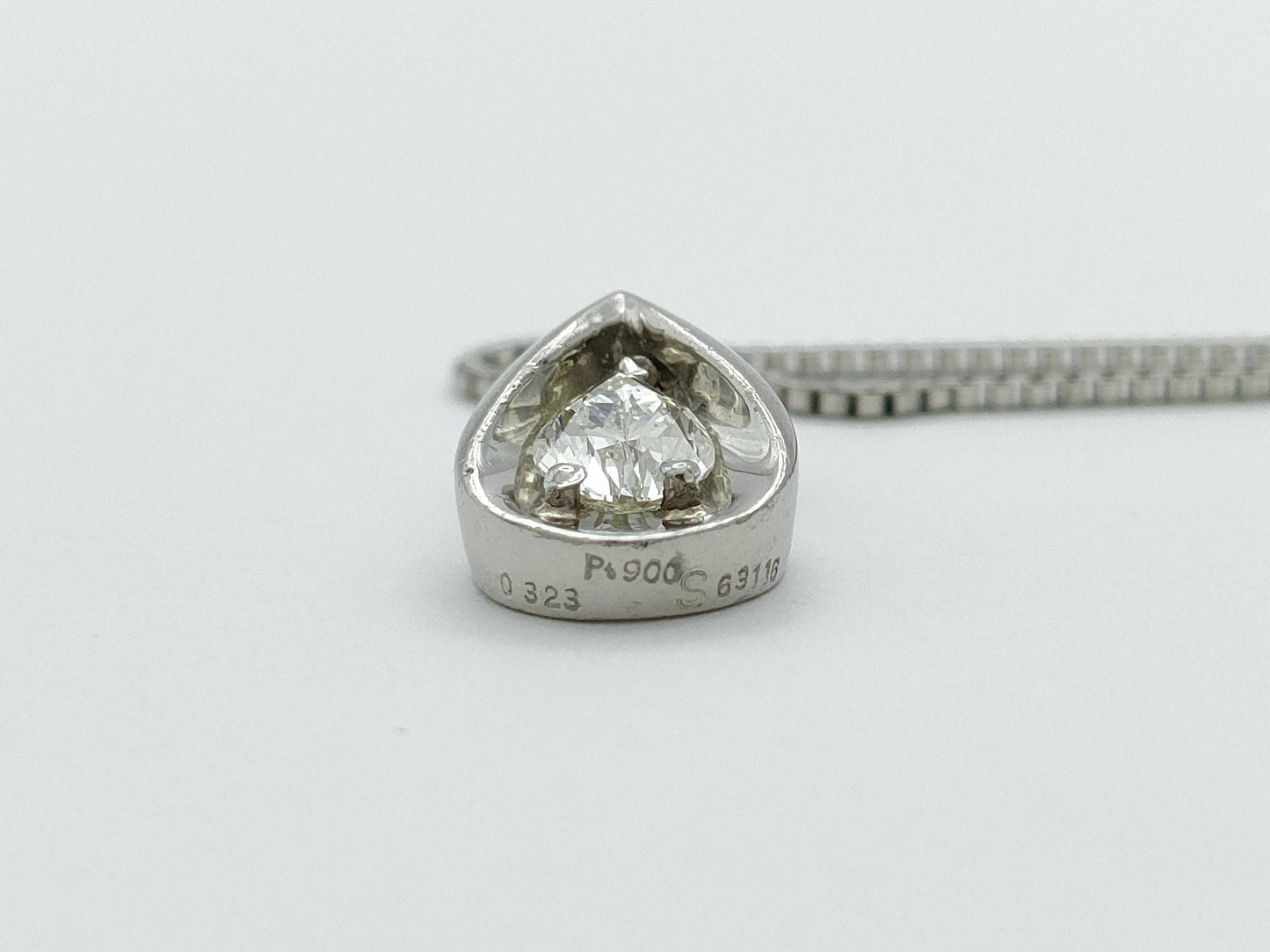 D0.323ct Pt900/850 5.2g Necklace