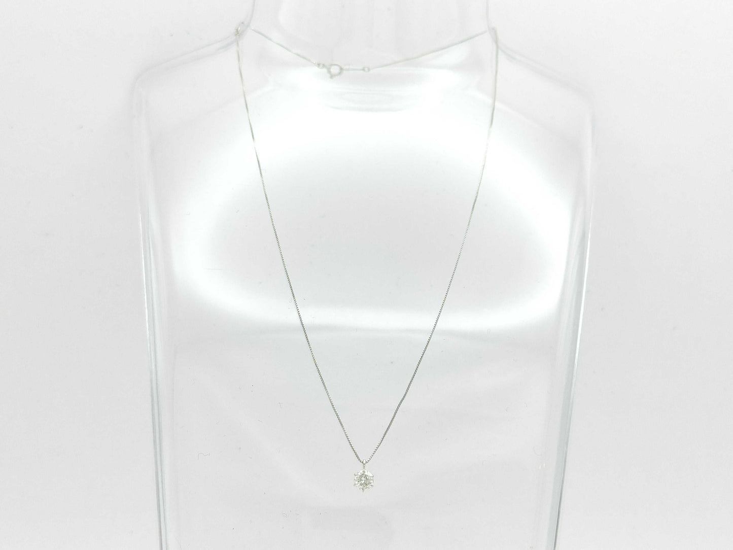 D0.308ct Pt900/850 1.2g Necklace