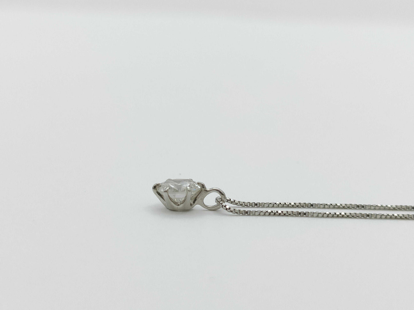 D0.308ct Pt900/850 1.2g Necklace