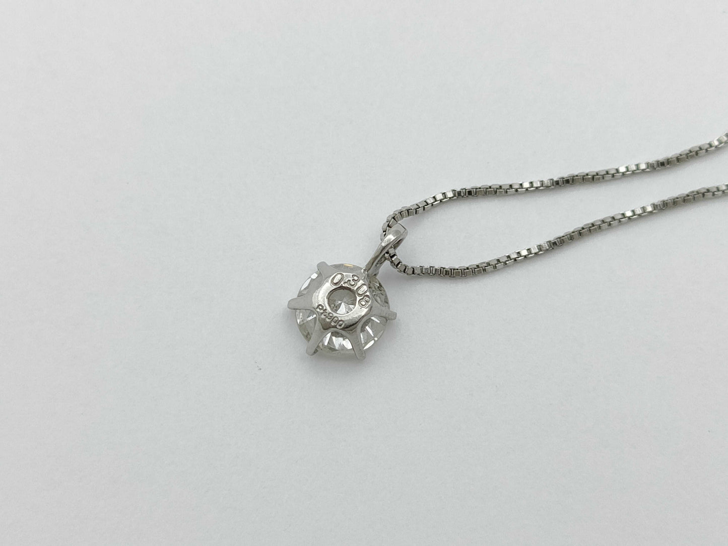 D0.308ct Pt900/850 1.2g Necklace