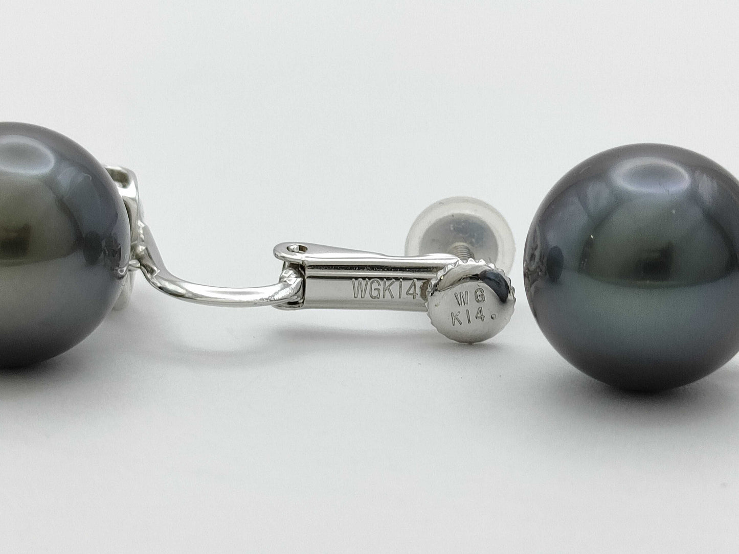 Pearl Earrings, Diameter: Approx. 10.8mm, D0.16/0.16ct, 18K White Gold/14K White Gold, 6.5g