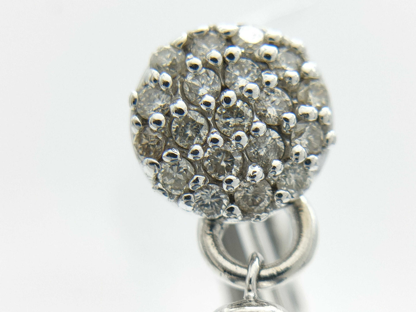 Pearl Earrings, Diameter: Approx. 10.8mm, D0.16/0.16ct, 18K White Gold/14K White Gold, 6.5g