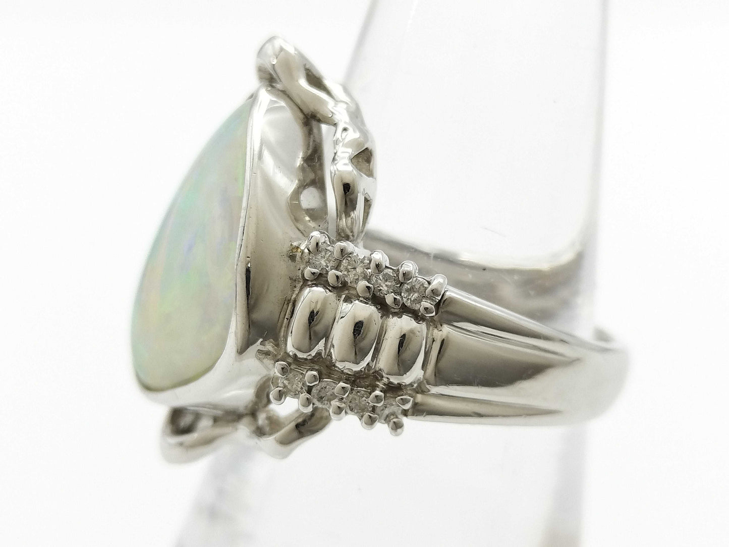 Opal D0.16ct Pt900 11.6g Ring