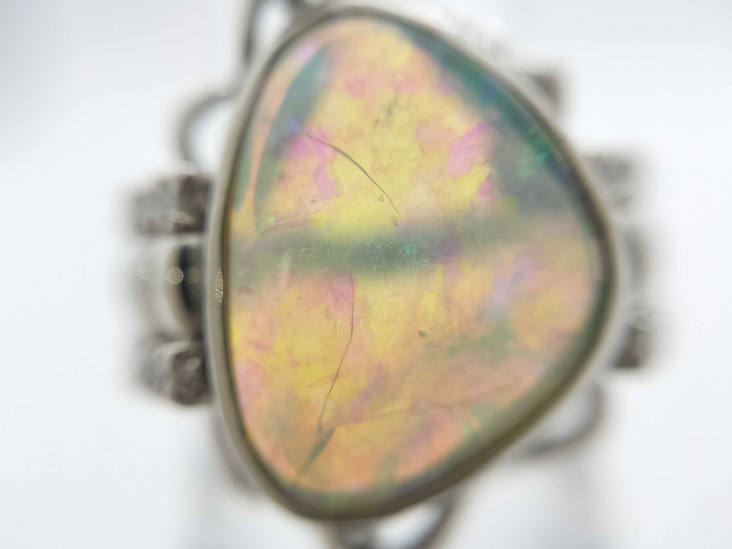 Opal D0.16ct Pt900 11.6g Ring
