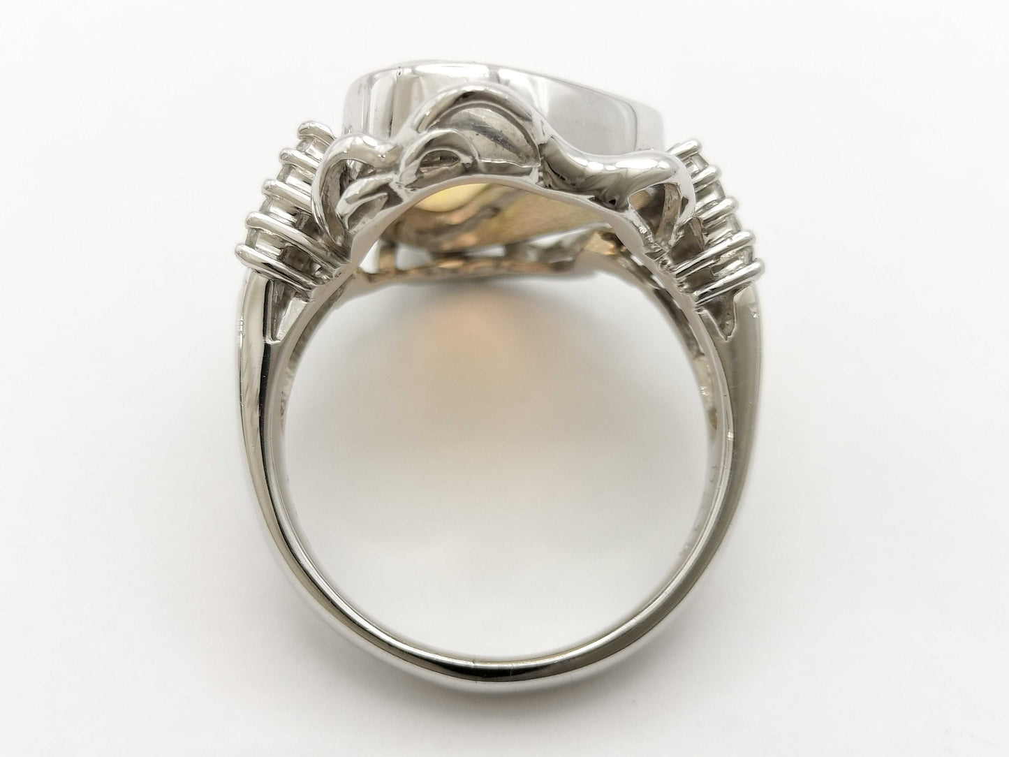 Opal D0.16ct Pt900 11.6g Ring
