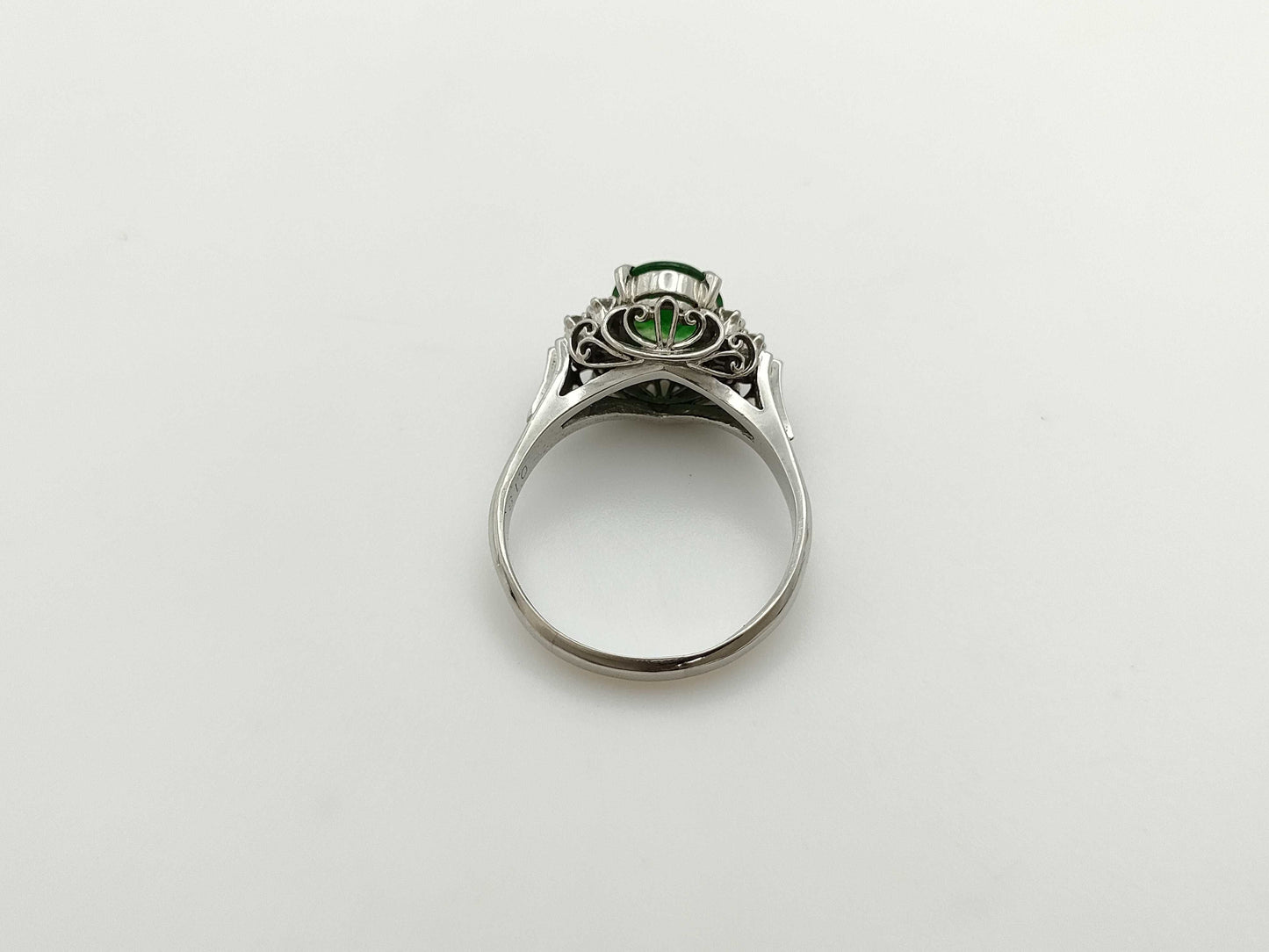 Jadeite D0.18ct Pt900 6.0g Ring