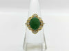 Jadeite and Diamond 750 5.7g Ring