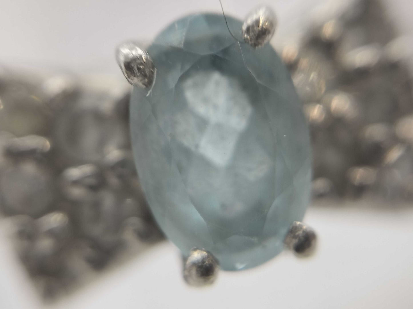 Aquamarine D0.20ct PT900 3.9g Ring