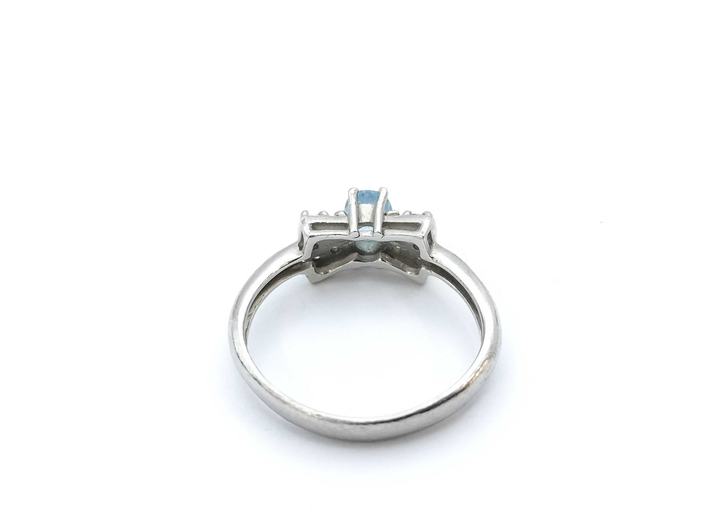 Aquamarine D0.20ct PT900 3.9g Ring