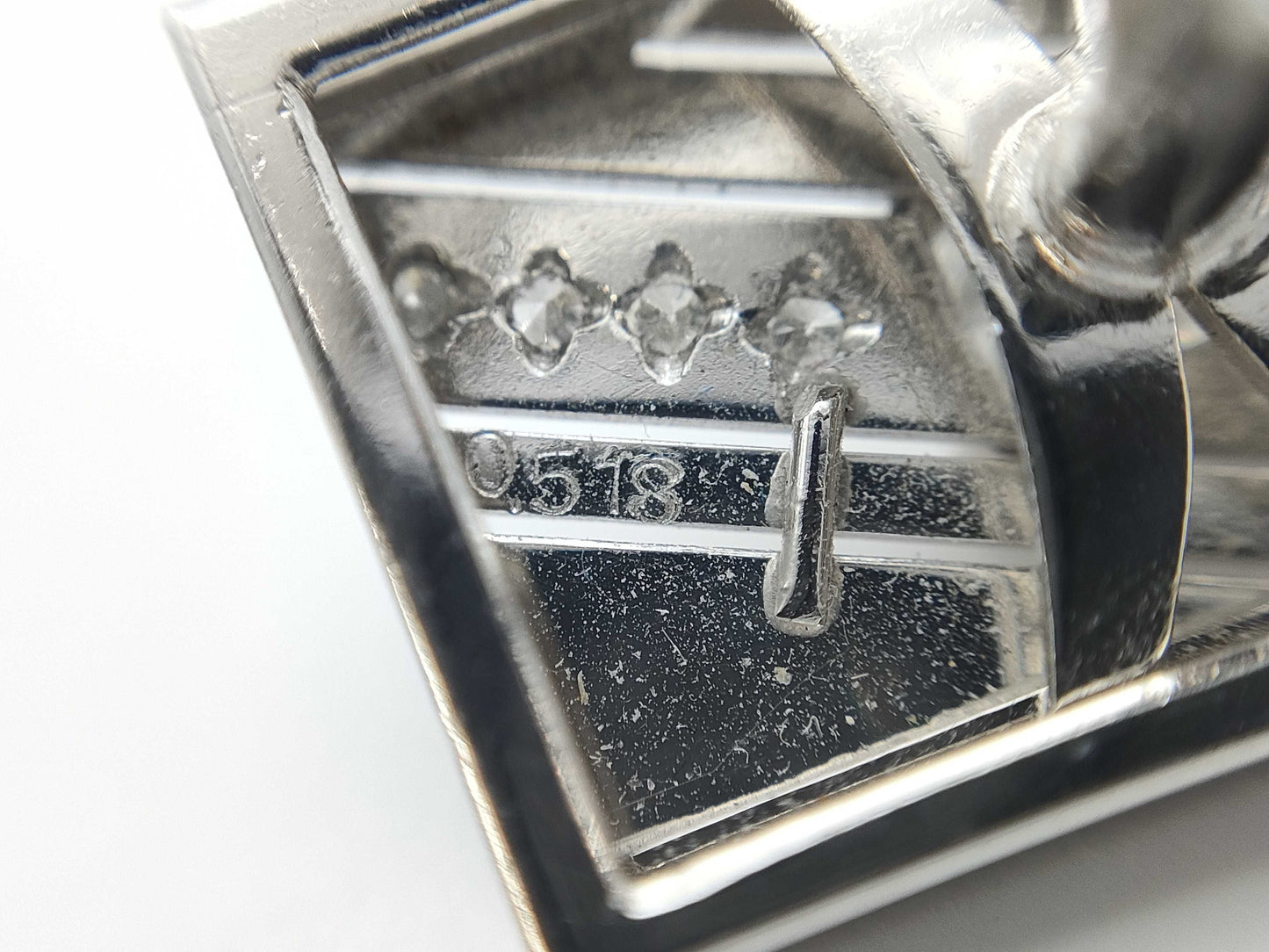 D0.509ct FD0.11ct / D0.518ct FD0.11ct PT900 19.3g Tie pin/Cufflinks