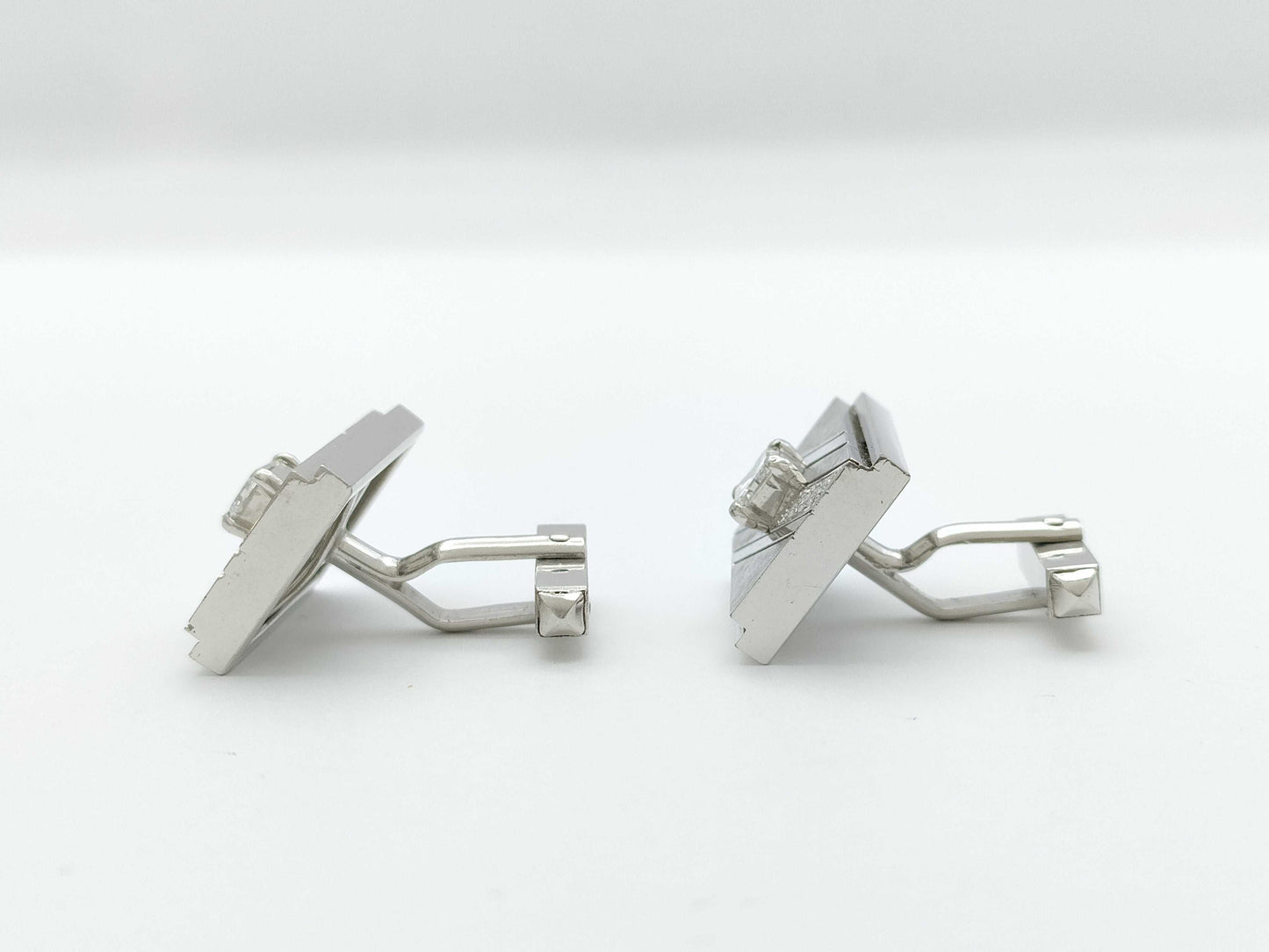 D0.509ct FD0.11ct / D0.518ct FD0.11ct PT900 19.3g Tie pin/Cufflinks