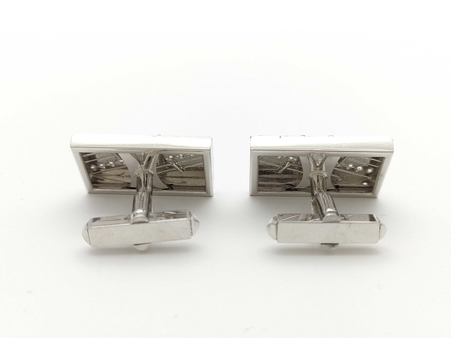 D0.509ct FD0.11ct / D0.518ct FD0.11ct PT900 19.3g Tie pin/Cufflinks