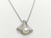 Pearl diameter: approx. 11.1mm, D0.20ct, 18K White Gold, 13.7g, Necklace