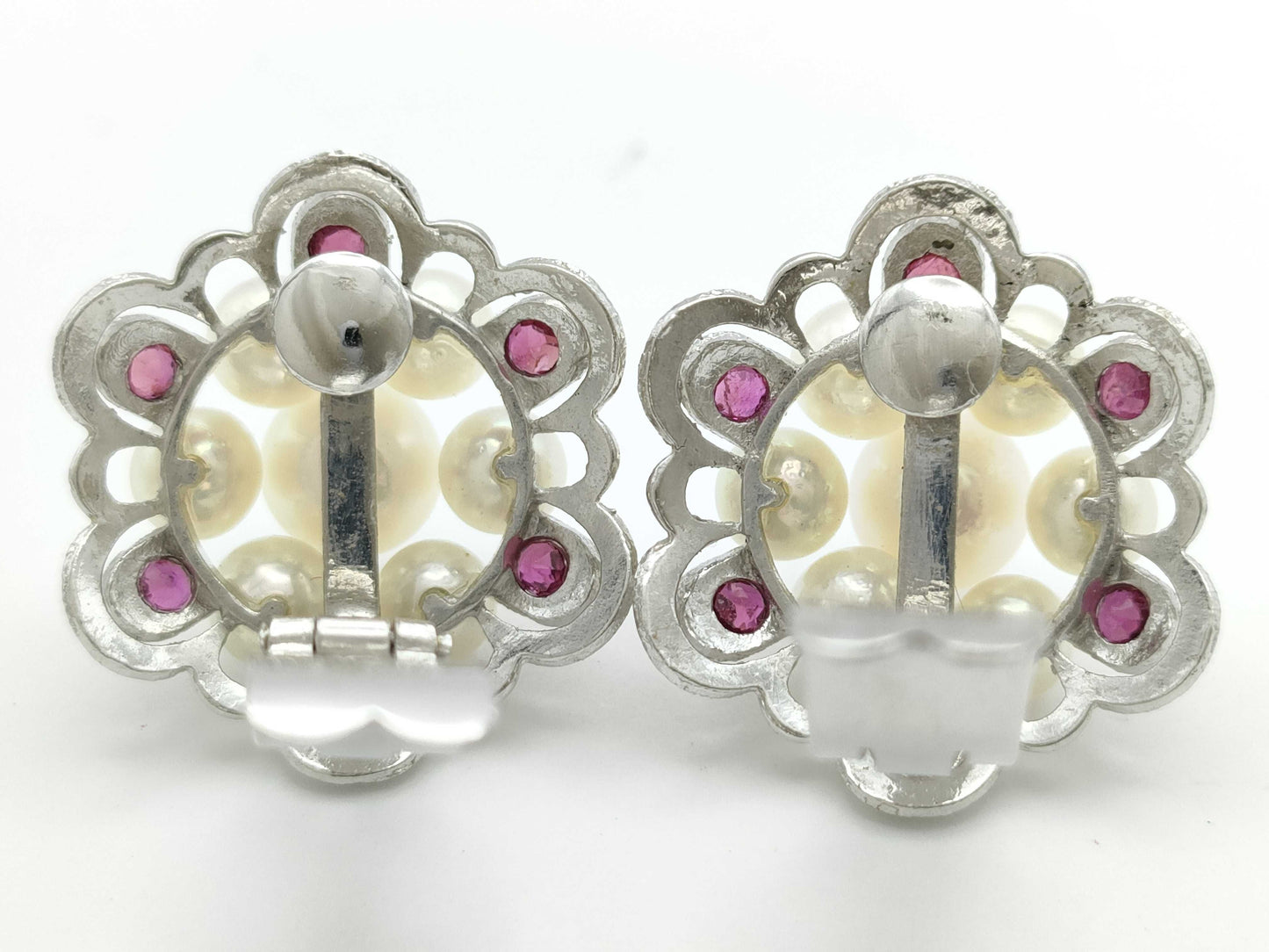 Colored Pearl Earrings, Diameter: Approx. 4.5-6.3mm, 11K Gold, 7.7g