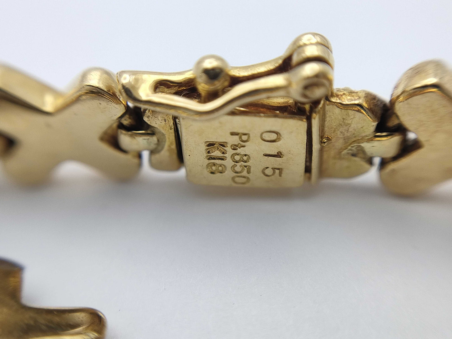 D0.15ct PT850/K18 20.0g Bracelet/Bangle