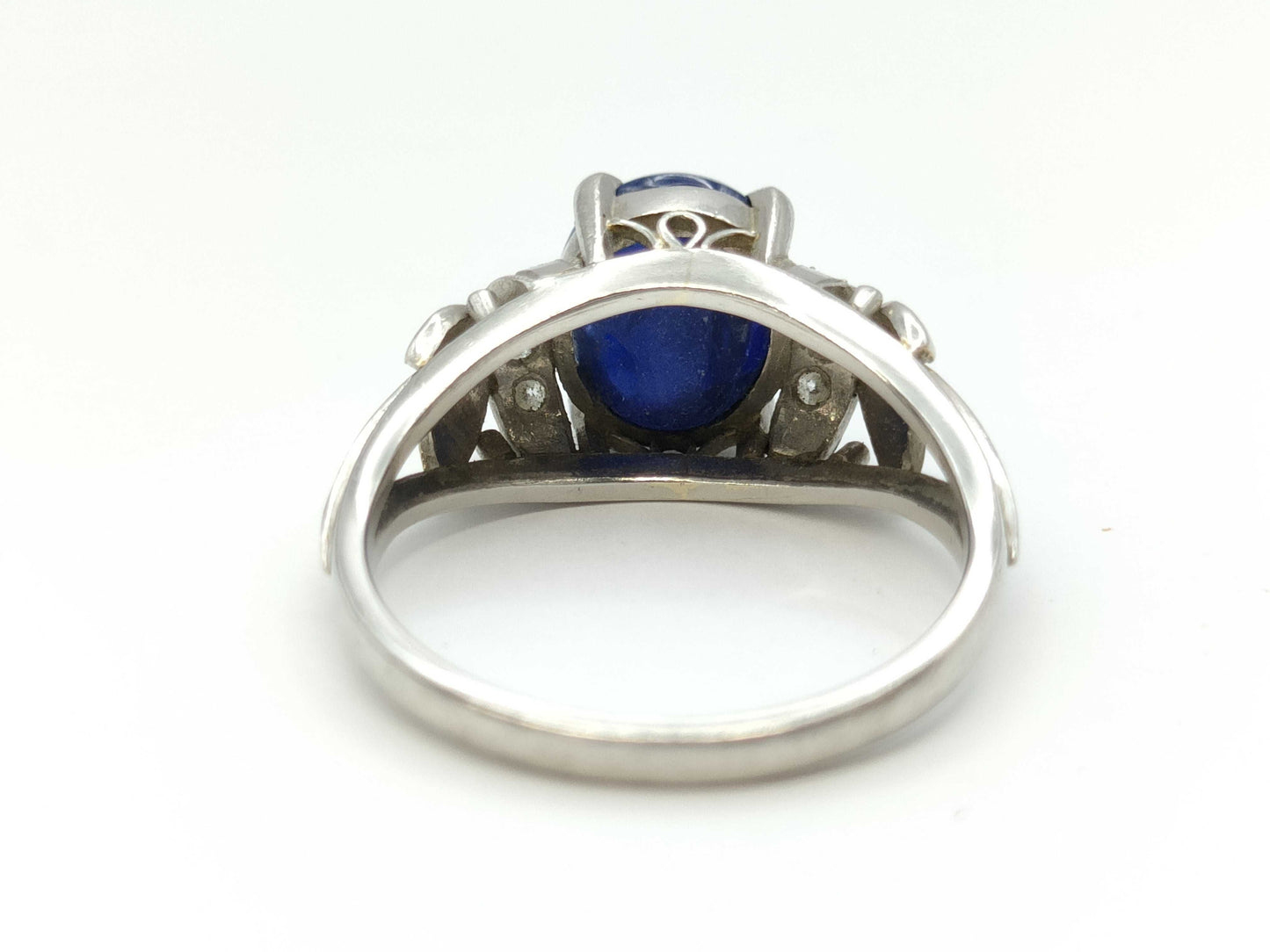 Stainless steel 3.16ct diamond PT900 4.7g ring