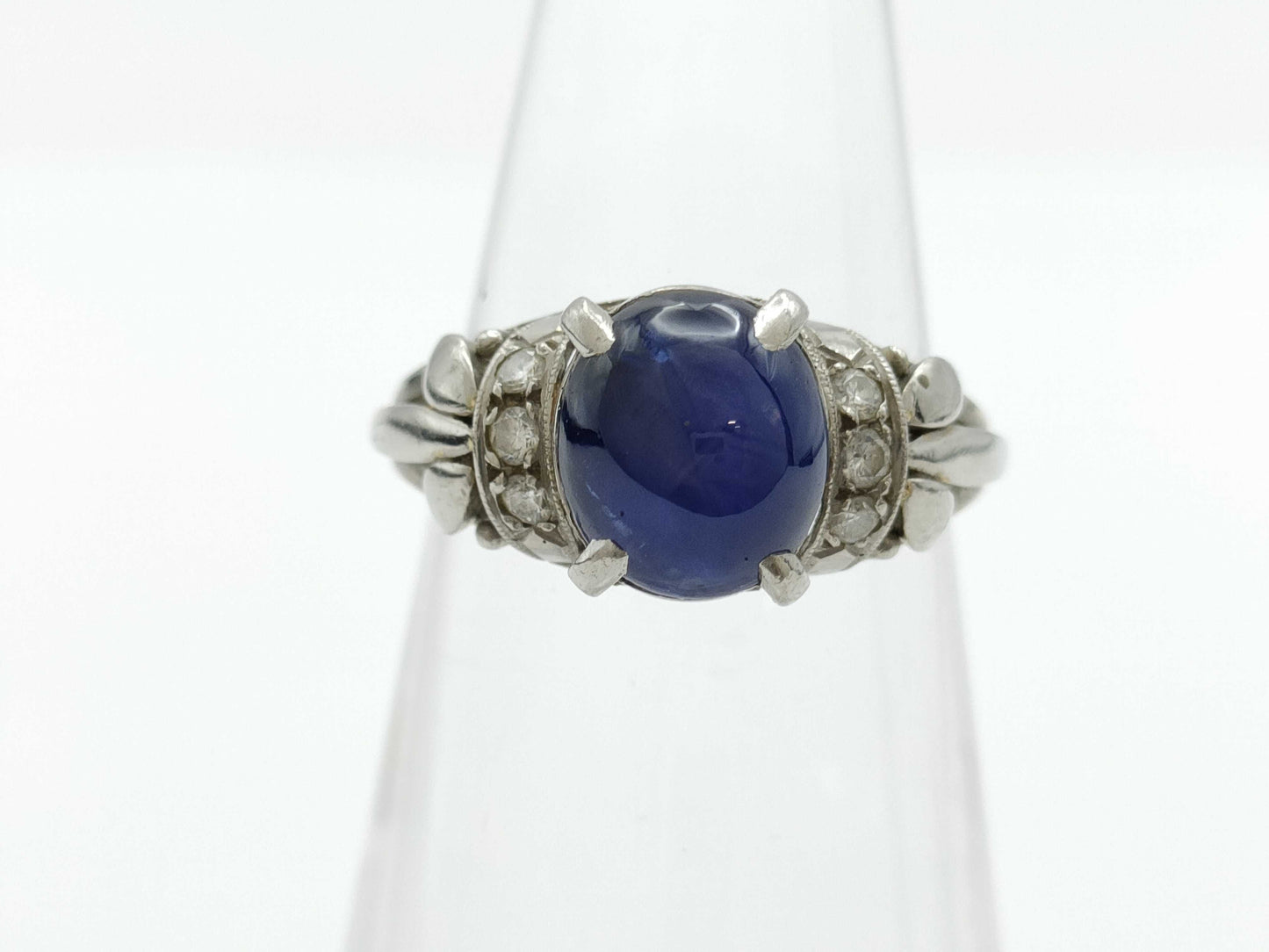 Stainless steel 3.16ct diamond PT900 4.7g ring
