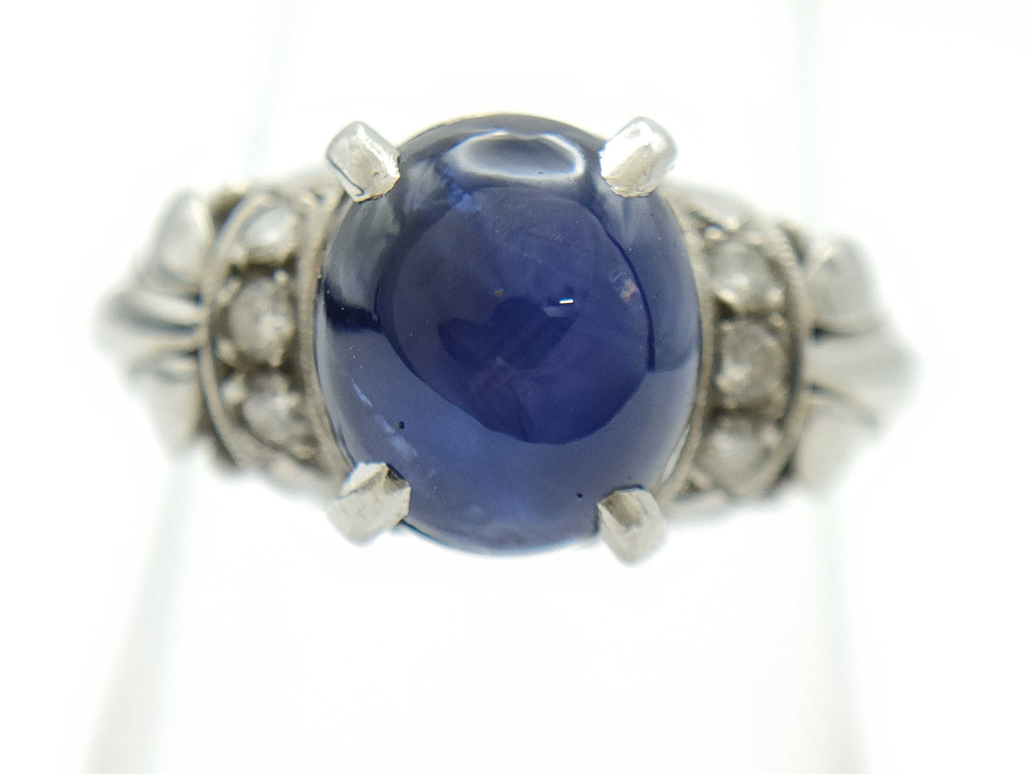 Stainless steel 3.16ct diamond PT900 4.7g ring
